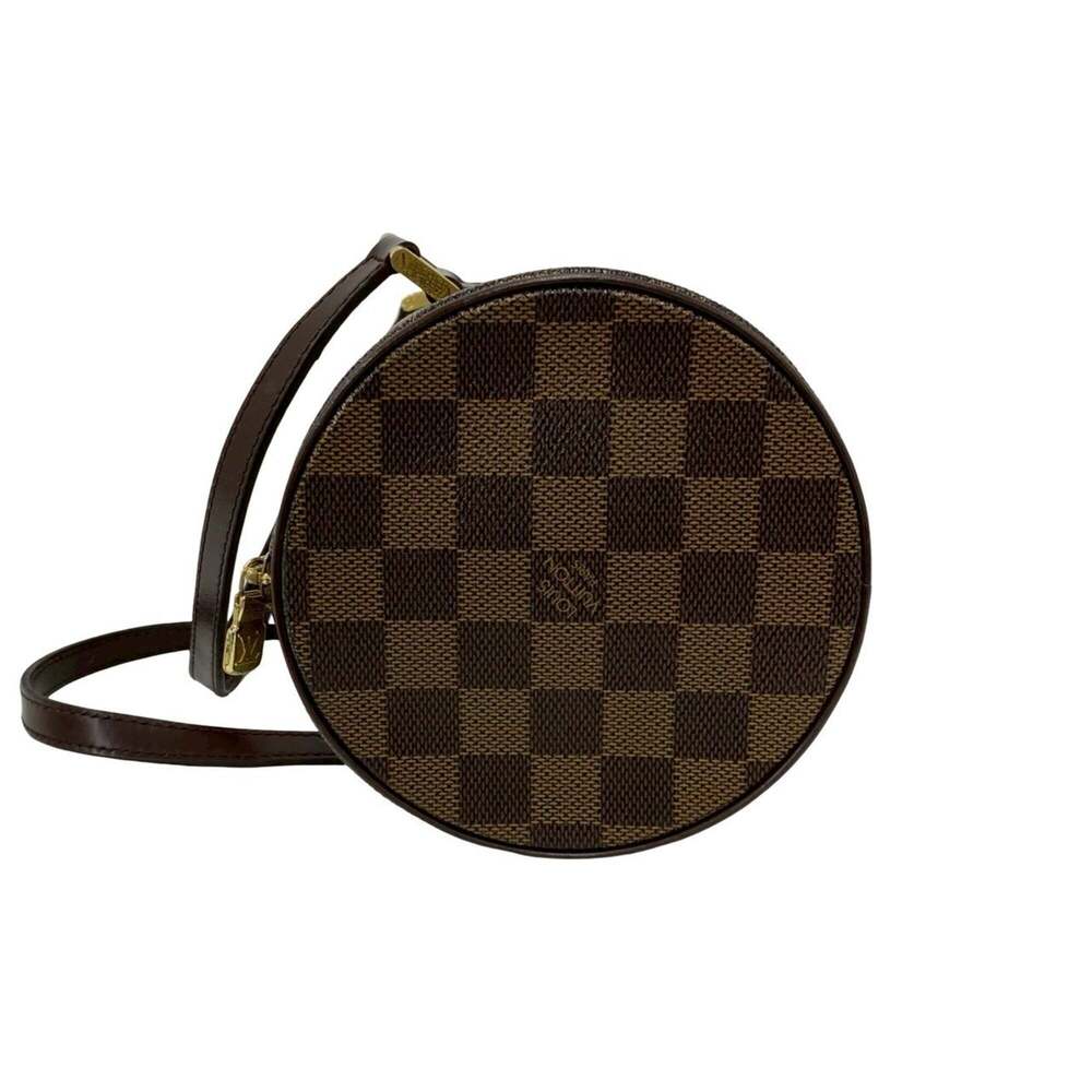 LOUIS VUITTON Brown Damier Leather Papillon 26 Boston Bag - Picture 5 of 9